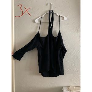 Off the shoulder with choker blouse